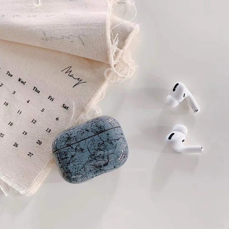 133LL Чехол для наушников для Apple Airpods Pro, чехол с мраморным рисунком, силиконовый чехол для Apple Air Pods Pro 3, наушники с цветком для девочек - Цвет: 133LL
