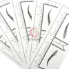 20PCS Disposable Eyebrow Ruler Sticker Eyebrow Tattoo Shape Tool Adhesive Microblading Guide Makeup Measurement Stencil Template