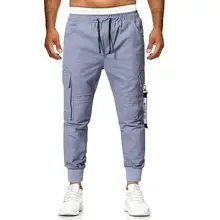 Комбинезоны с несколькими карманами, свободные хлопковые спортивные штаны, брюки-карго, мужская верхняя одежда, мужские брюки, синие, серые, черные