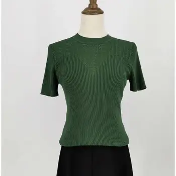 

RC22 Summer 2020 short sleeve t shirt Women Top blue Garment