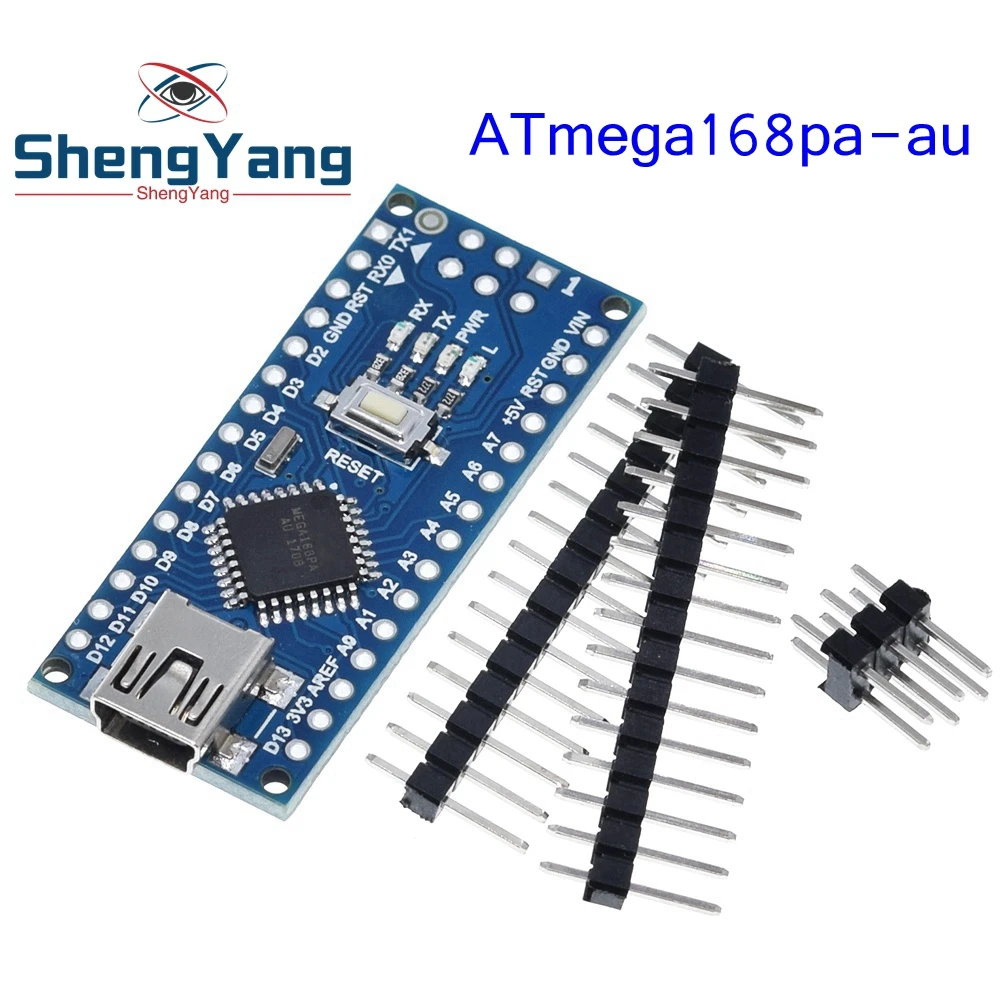 Контроллер Nano Atmega168 совместимый с arduino nano Atmega168PA-AU CH340 CH340C сменный USB-драйвер CH340G |