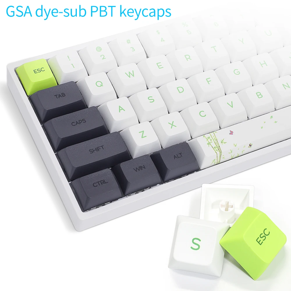 US $82.00 Skyloong SK64 Panda 64 Keys USB 60 Mini Mechanical Keyboard PBT Keycaps Ergonomics Hot Swap Gaming Keyboard For DesktopLaptop