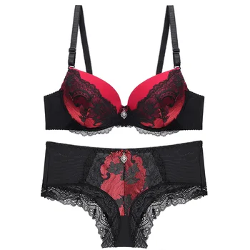 

Underwear embroidered bra bra set large bra set