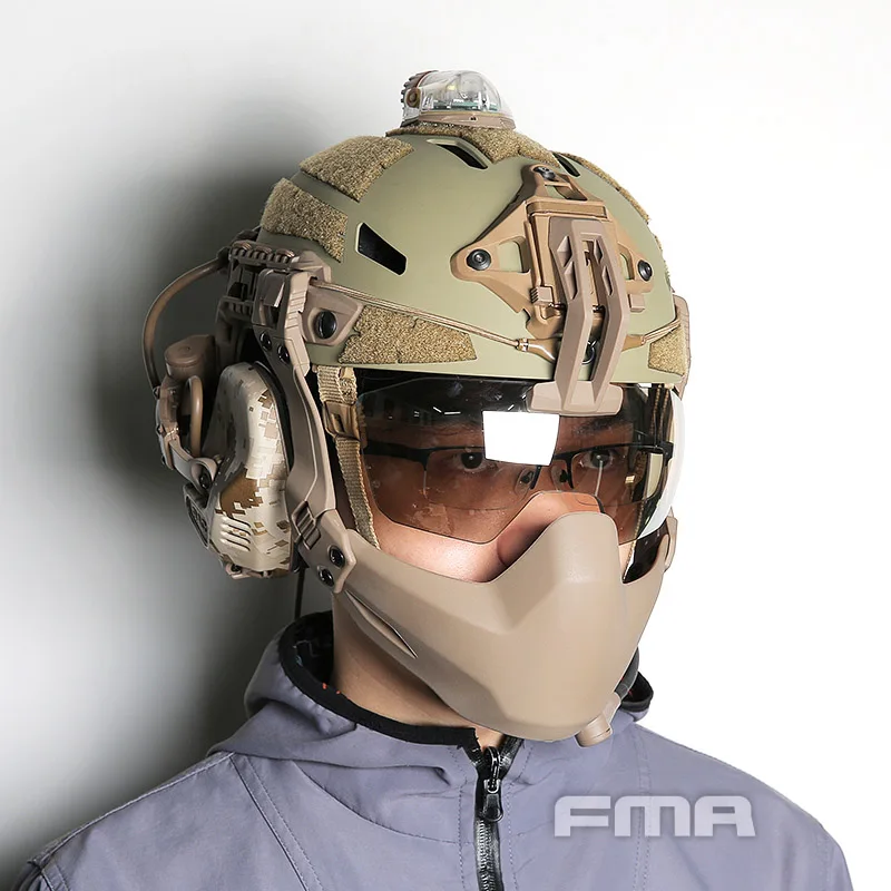 Tactical 3mm Lens Antifog Thickened Helmet Visor Goggles Outdoor For Fast Helmet 