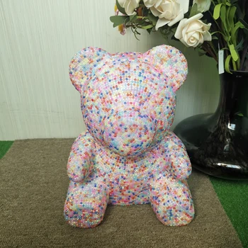 

Colorful bear with rhinestones