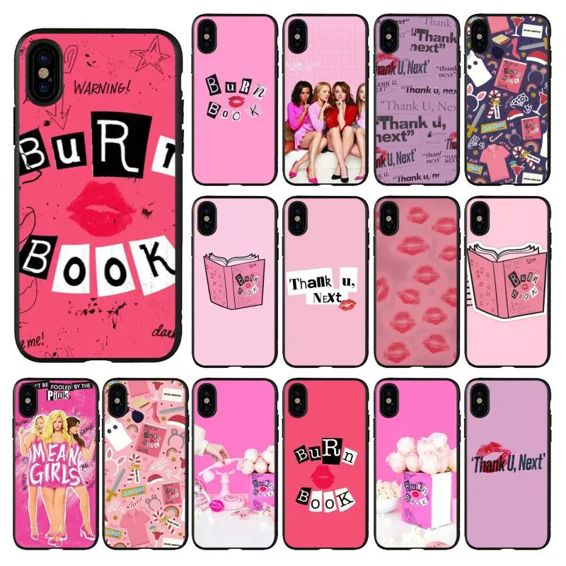 HTxian Burn Book Mean Girls Kiss новинка чехлы для телефона чехол iPhone 11 pro XS MAX 8 7 6 6S Plus X 5 5S se 2020 XR