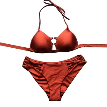 

Free Ostrich Sexy Lingerie Women Underwear Two Pieces Bandage Solid Push Up Bra Hollow Panties Bra And Panty Set Biquinis Mujer