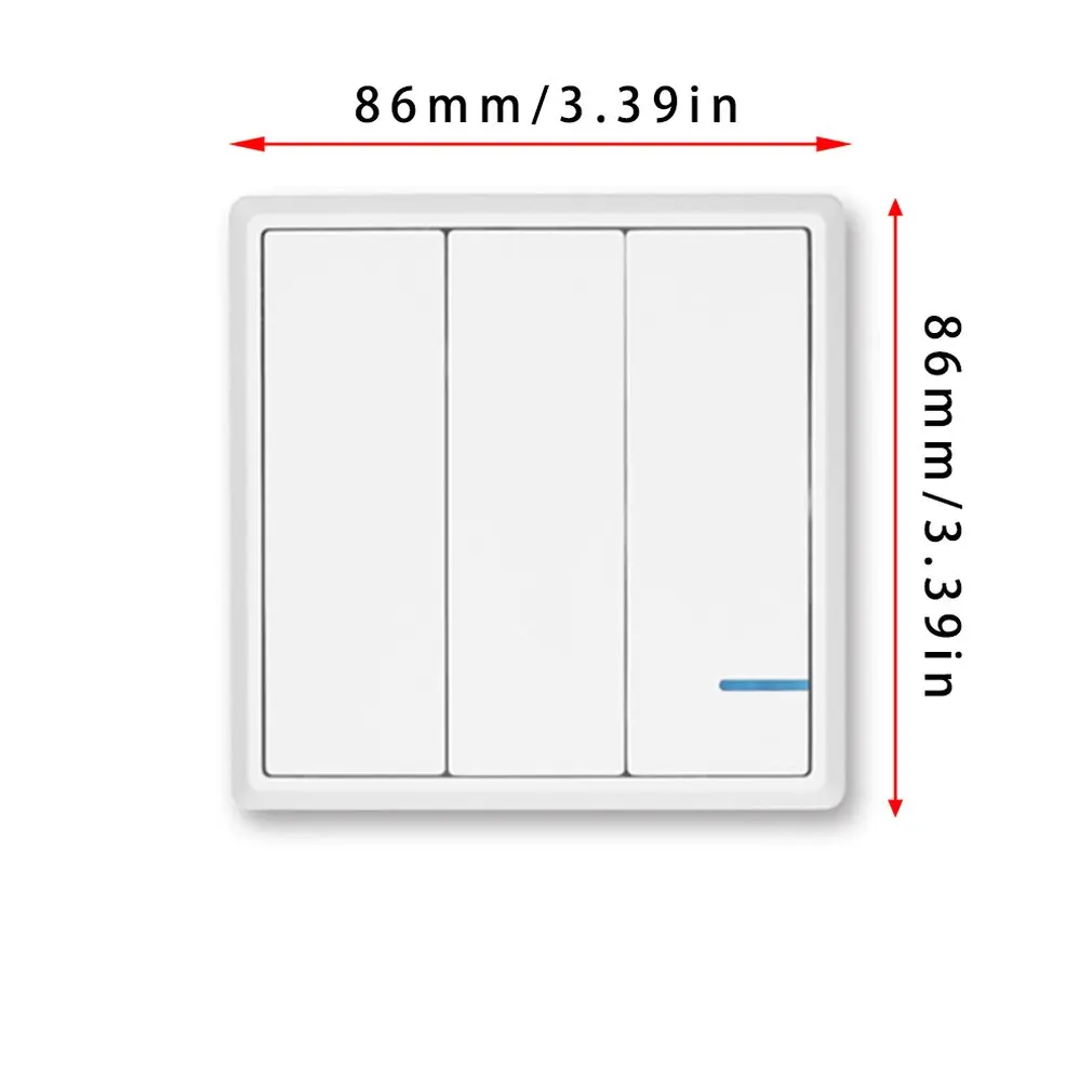 Беспроводной переключатель водонепроницаемый панельный домашний SW-K3 86 Тип RF пульт дистанционного управления настенный светильник три кнопки
