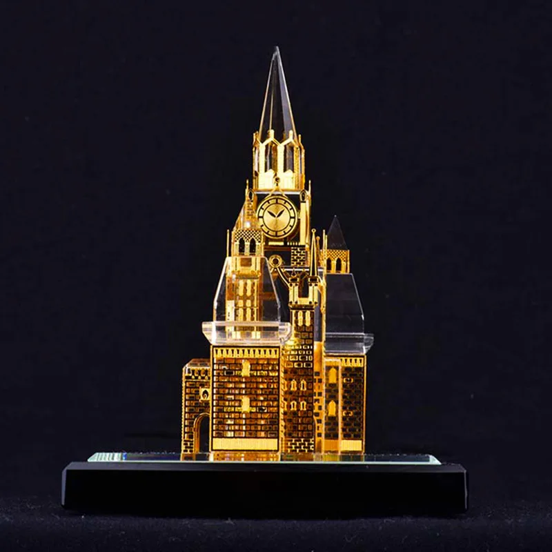  Russian Kremlin Building Crystal inlaid with gold Assembling Souvenirs Tower structure edifice Arch