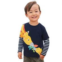 Детская футболка на заказ; осень г.; Новое поступление; детская футболка с длинными рукавами из чистого хлопка в европейском и американском стиле