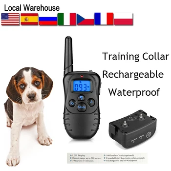 

Local warehouse Remote Rechargeable Waterproof Dog Electric Training Collar RECHARGEABLE ELECTRIC COLLAR FOR REMOTE CONTROL