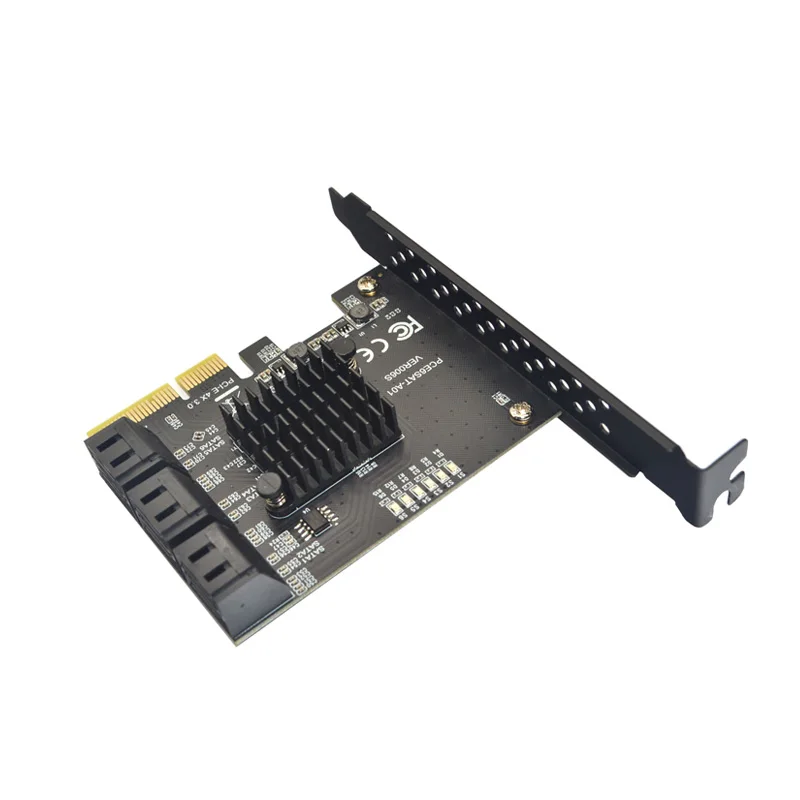 Adaptador Sata 3.0 de Portas Placa de Expansão Pci e para Pci Express x4 Controle Pcie Pci-e Sata Hdd Asmedia Asm1166 Cartões para acréscimos - Imagem 4