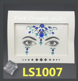 Розовый Temporary Rhinestone Glitter Tattoo Stickers Face Jewels Gems Festival Party Makeup Body Jewels Flash Fake Temporary Tattoos - Цвет: Розовый