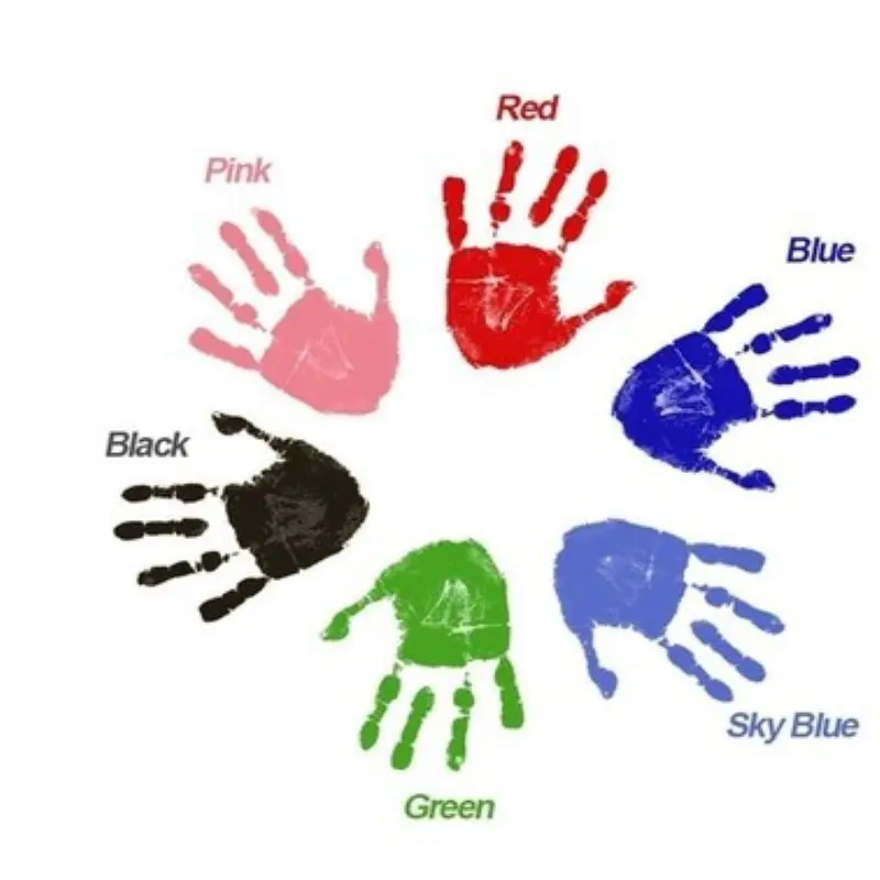 

Уход за младенцем нетоксичный ребенка отпечаток Набор для отпечатка ступней для Сувениры литья новорожденных след штемпельная подушечка для глиняные игрушки подарки