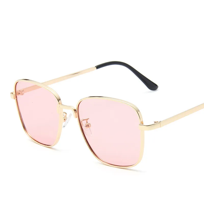 LeonLion Квадратные ретро солнцезащитные очки женские дизайнерские солнечные очки Женские высококачественные солнцезащитные очки для женщин/мужчин Роскошные Oculos De Sol - Цвет линз: GoldPink