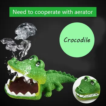

Mini Cute Cute Resin Frog/Crocodile Model Aquarium Fish Tank Oxygen Pump Air Bubble Stone Ornament Decor Fish Tank Decoration