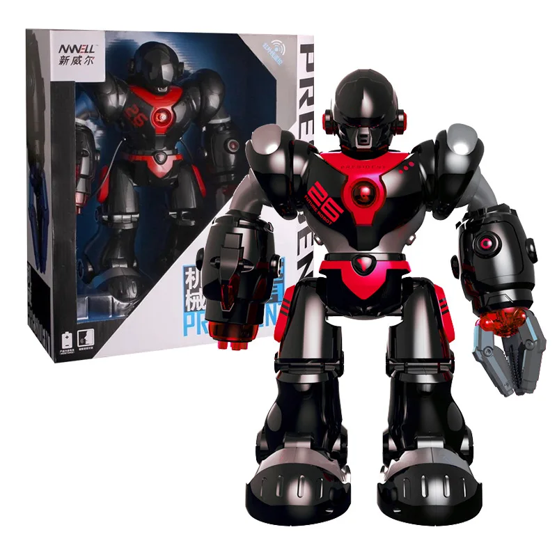 

AMWELL Machinery Cops Smart Transformation Charging Programming Singing Remote Control Gift Children'S Educational Robot Toys