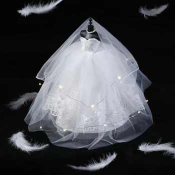 

Mini Bride Marriage Wedding Dress Model Gift Box Lover Girls Wife Adult Propose Birthday DIY Toys Dolls Clouthes Decoration