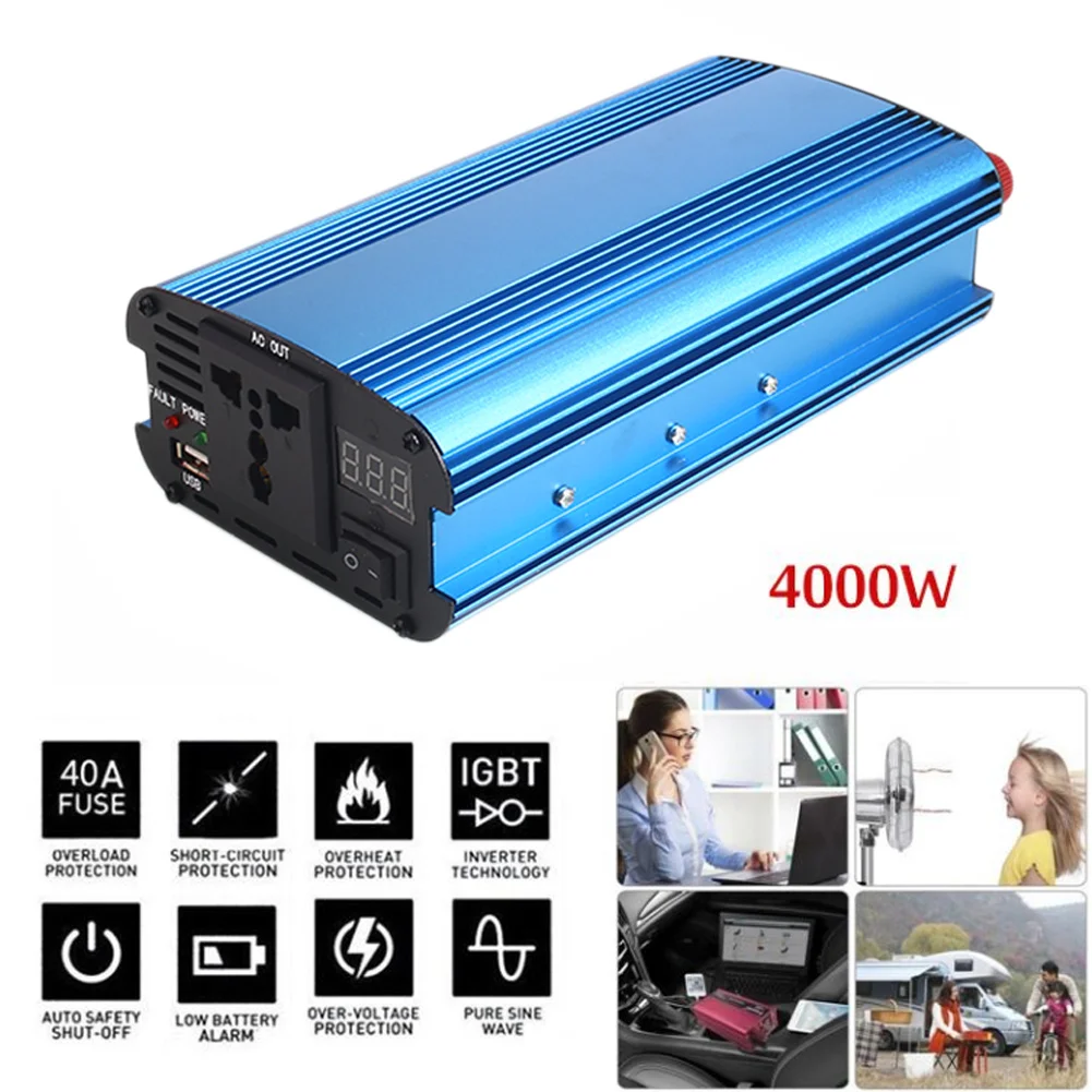 DC24V к AC220V преобразователь автомобильный инвертор ТВ портативный солнечный инвертор для бытовой техники