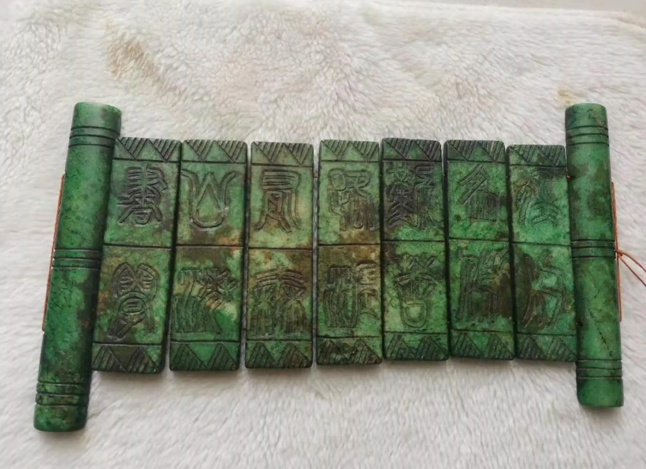 Exquisite ancient Chinese handicraft sculpture jade carving Sun Tzu's art of war jewelry Xiuyu random delivery | Дом и сад