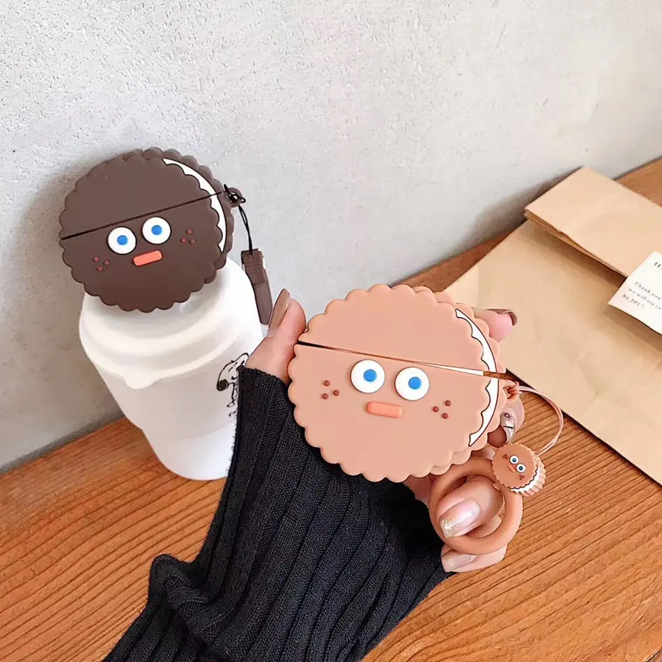 3D чехол для наушников для Airpods Pro Чехол силиконовые печенья Мультяшные наушники/Earpods чехол для Apple Air pods Pro 3 чехол Брелок