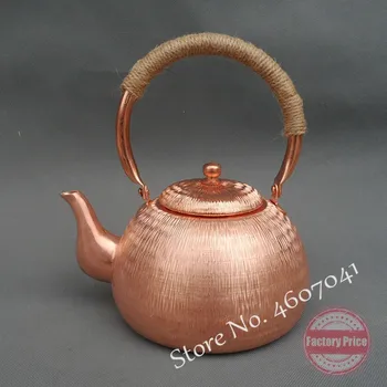 

1 PC Pure Copper Teapot Pot Handmade Thicken Kettle Purple Copper Tea Pot Teapot Friend's Gift