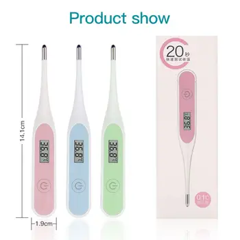

Quickly Seconds Temperature Measuring Tool Digital Thermometers Infant Adult LCD Display Replaceable Battery Operated