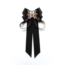 Мужской женский шейный воротник рубашка галстук-бабочка сплав цепь со стразами лента свадебный галстук эластичная лента галстуки-бабочки аксессуары