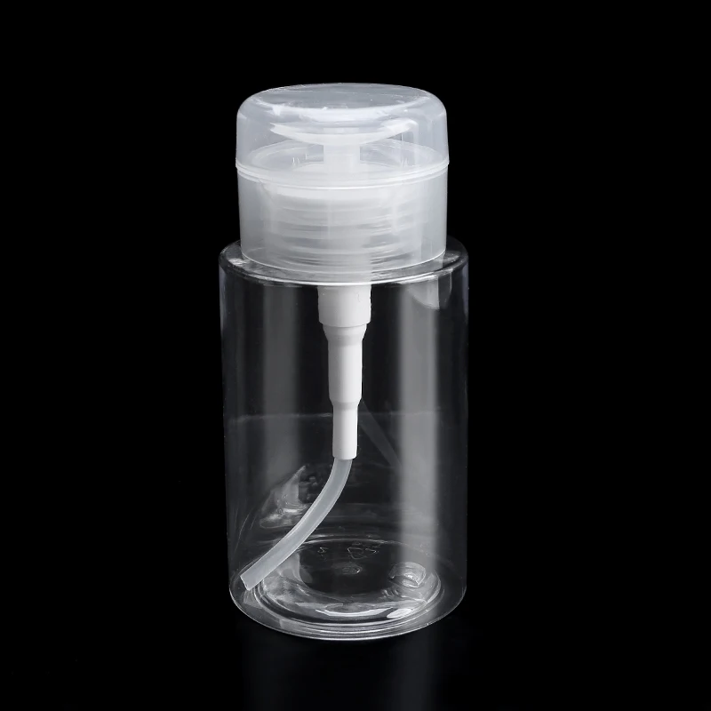 100/200ml Rhinestone Nail Polish Remover Bottle Push Down Empty Bath Manicure Lint-free Napkins Pump Storage Bottles Nails Tool nail polish remover