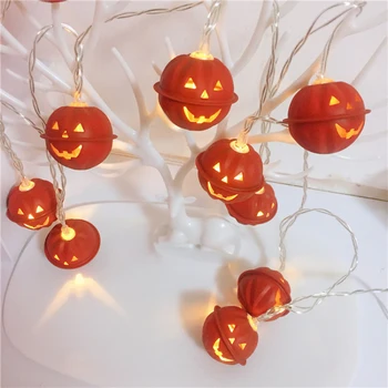

2/3m LED String Lights Halloween Decoration Lantern Home Decor Outdoor Party Garland Light Pumpkin Happy Halloween Garden Cocina