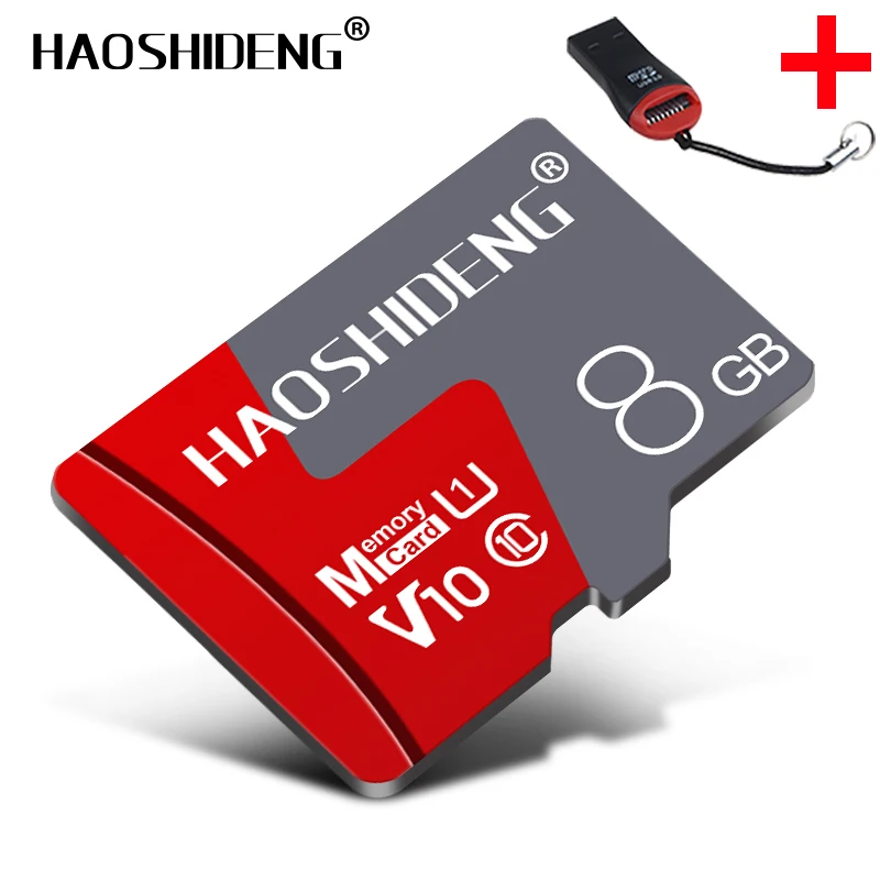 8GB and Card Reader Новое поступление micro sd карта памяти 8 ГБ 16 ГБ 32 ГБ MicroSD карта cartao de memoria C10 TF/SD карты 64 Гб 128 ГБ карт micro sd карта - Емкость: 8GB and Card Reader
