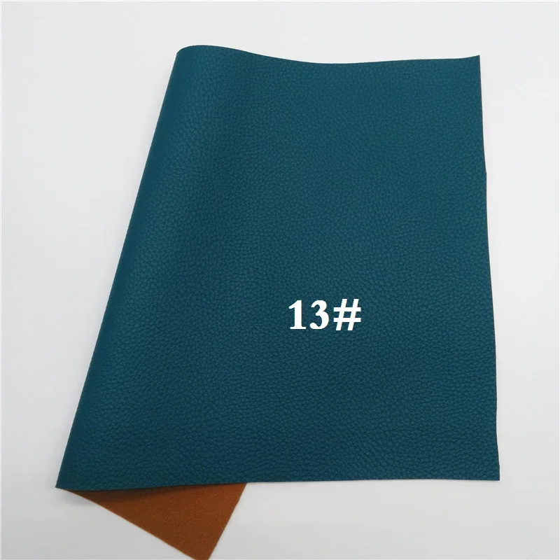 13 Glitterwishcome 30X134CM Mini Roll Litchi Faux Leather Fabric, PU Synthetic Leather Fabric Sheets, Vinyl Fabric for Bows, GM421 - Цвет: 13