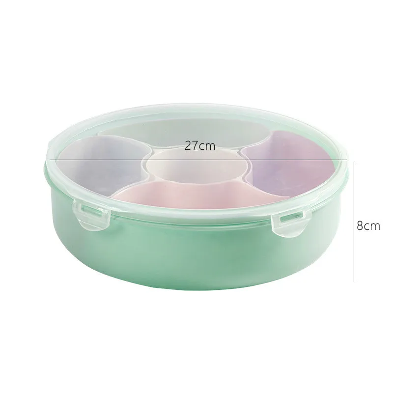 Petals Multi-Functional Split  Snack Tray Household Candy Box Dried Storage  with Lid Fruit     Creative box 