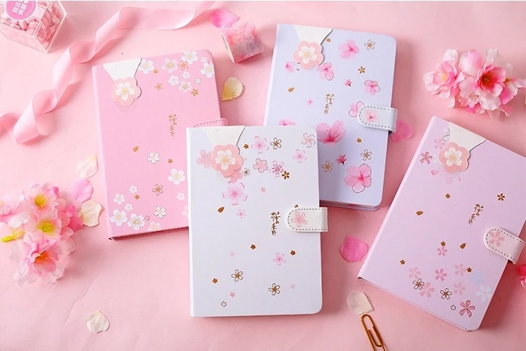 "Розовые цветы" дневник с твердой обложкой милые девушки журнал исследование блокнот Красивый блокнот