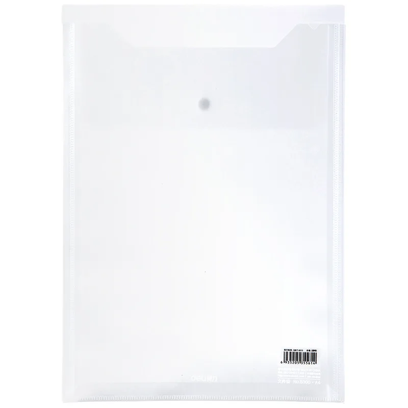 

Deli 8300 Transparent Folder Large-Volume Coin Bag Storage Organizing File Bag Students Office Business