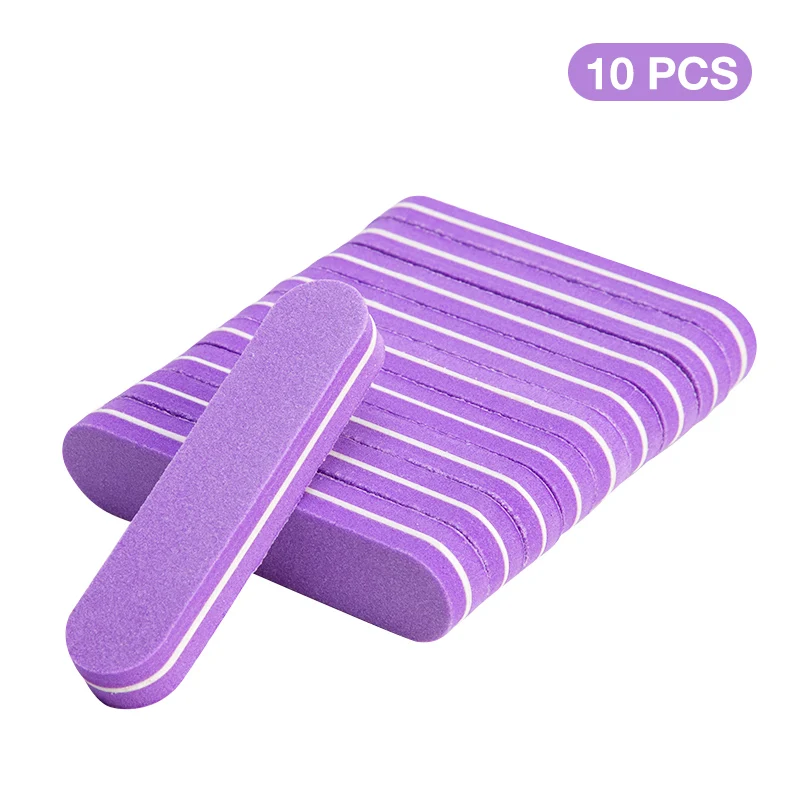 10pcs set 5 1/5/10 шт розовый Форма ногтей Полировщики для ногтей шлифовальная пилка для ногтей cо шлифовальными буферными резцами, блок для ногтей Маникюр Педикюр шлифовальный буфер полоски для ногтей, для маникюра - Цвет: 10pcs set 5