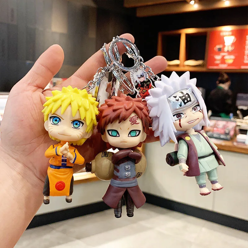 Anime Naruto KeyChain Kakashi Gaara Sasuke Akatsuki Members Hyuga Hinata Itachi Pendants Keyring Gift | Игрушки и хобби
