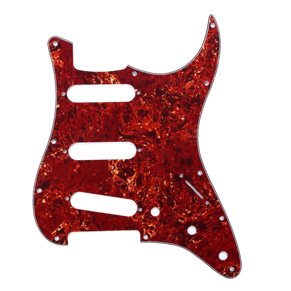 Musiclily SSS 11 Отверстие Страт гитары накладку для Fender США/мексиканский сделано стандартный Stratocaster Стиль, 4Ply Винтаж черепаха