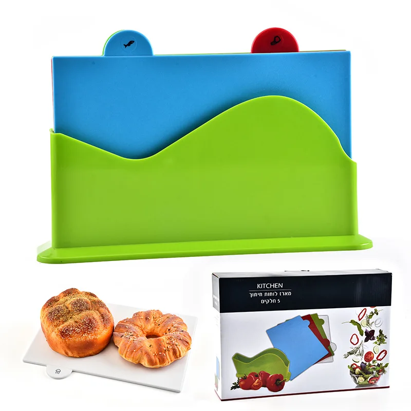 

Manufacturers Direct Selling Plastic Pp Compartmental Cutting Board Set 4 Pieces in a Set Infant Dietary Supplement Cutting Boar