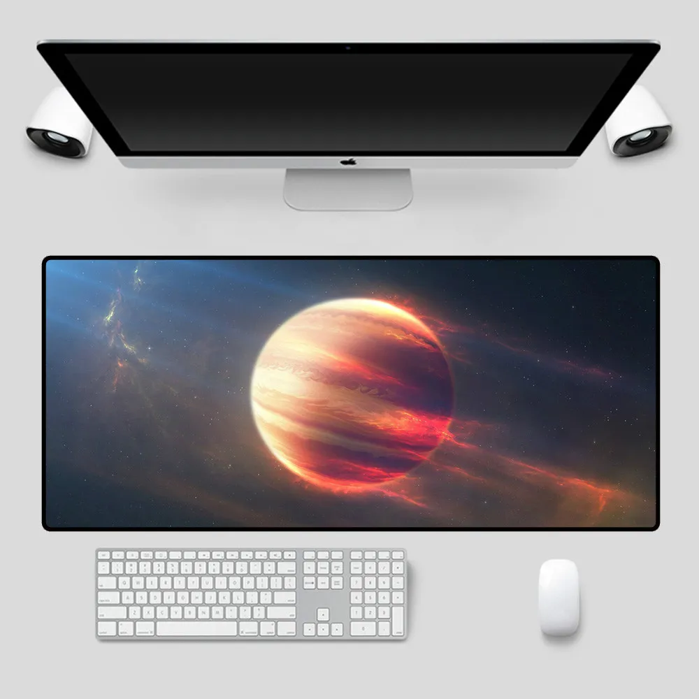

XGZ Gaming Mouse Pad Black Seaming Moon Pattern Computer Notebook Office Gaming Keyboard Accessories Large Mouse Pad Desk Mat