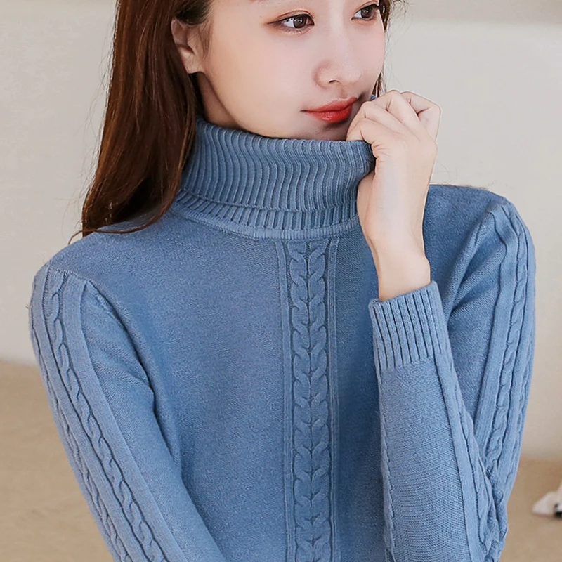 

Женские удобные вязаные свитера, однотонные водолазки с длинными рукавами, женский тонкий вязаный пуловер, джемпер, осень-весна 2021