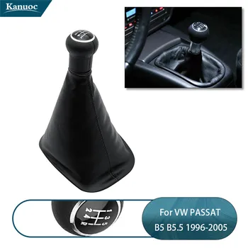

5 Speed Manual Gear Shift Knob Lever Shifter Gaiter Boot Leather Replacement Kit For VW PASSAT B5 B5.5 1996-2005