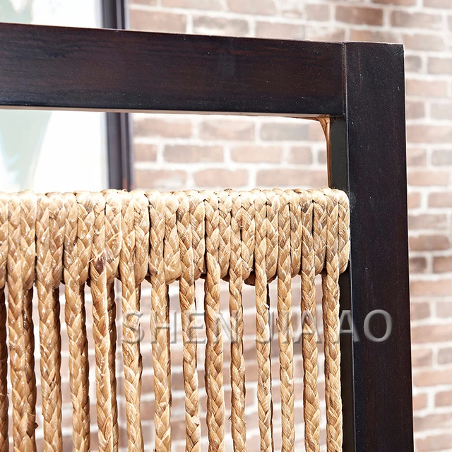 Rattan Képernyő Nappali Iroda Négy Húzó Bútor Beltéri Partíció Bútorok Kézzel Szőtt Összecsukható - Image 4