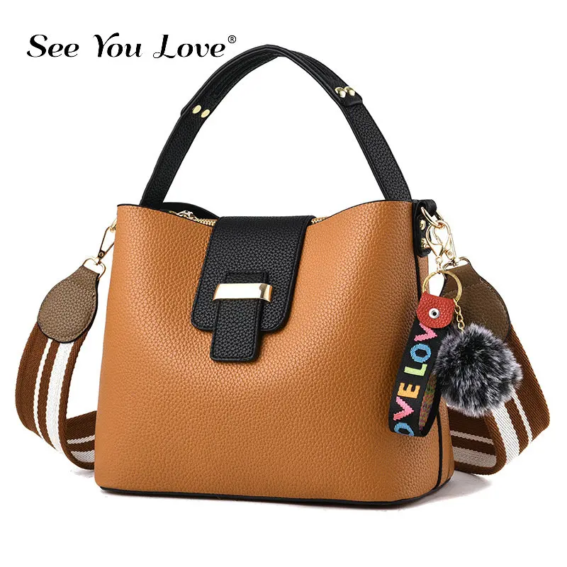 

Fashion Women Handbags Luxury Brand Pu Leather Bucket Female Crossbody Bags Design New High Quality Lady Messenger Shoulder Bag