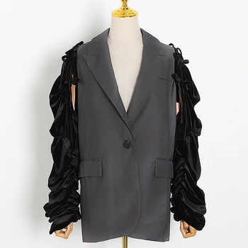 

TOP QUALITY 2020 Baroque Designer blazer coat Women's tailored collar puff sleeve blazer coat