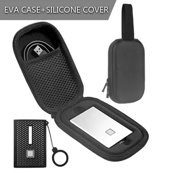 

EVA Storage Protective Case + Silicone Cover for Sam sung T7 Touch SSD External Solid State Drives Carrying Case Bag