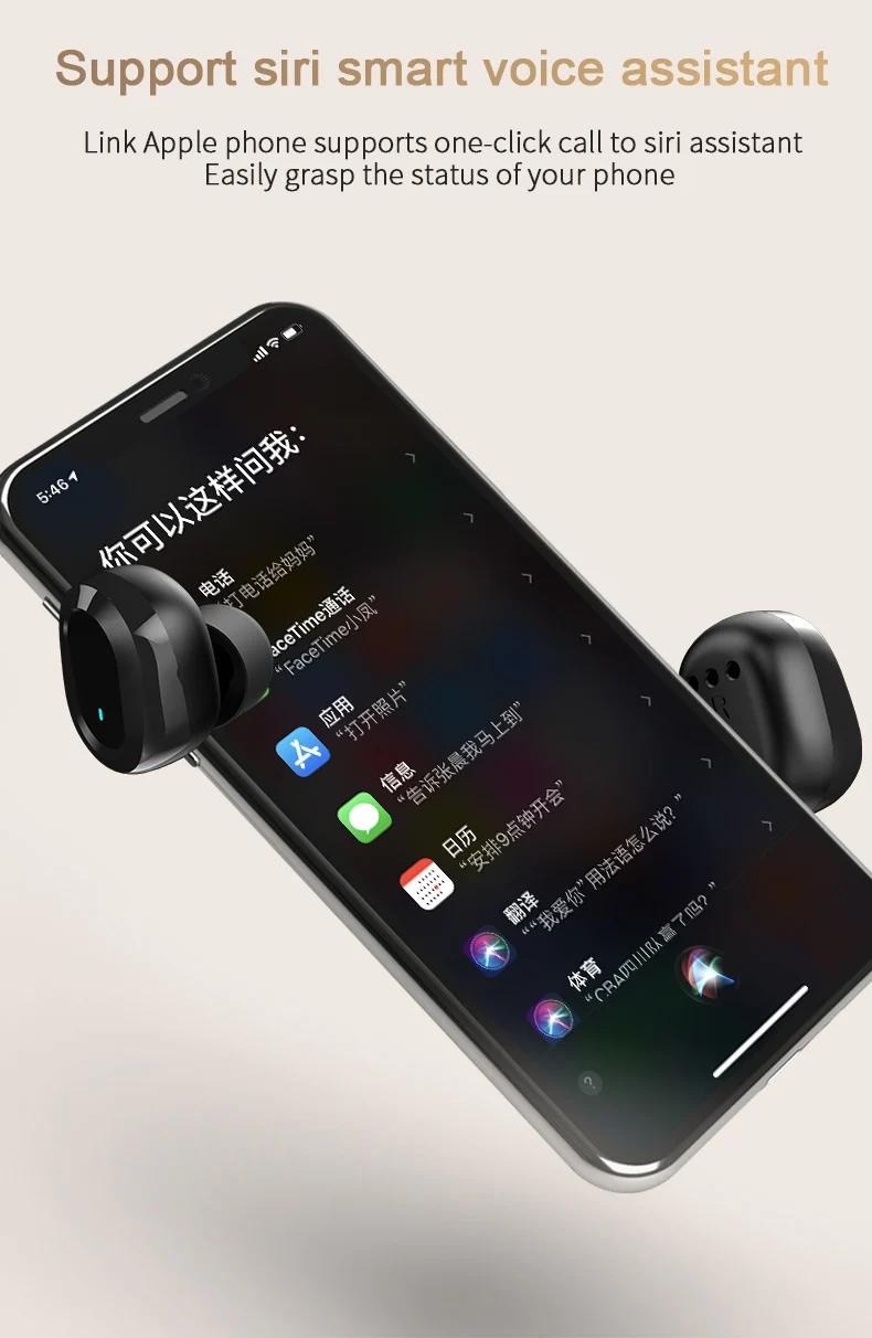 V5.0 Bluetooth стерео гарнитура беспроводной IPX6 Водонепроницаемый сенсорный наушник 3300 мАч светодиодный аккумулятор с цифровым дисплеем type-c зарядная коробка