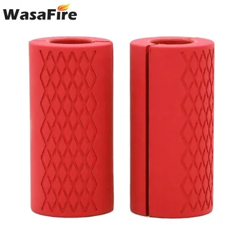 

1 Pair Thick Barbell Dumbbell Grips Kettlebell Grip Non-slip Silicone Bar Handle Protect Pad Pull Up Weightlifting Bodybuilding