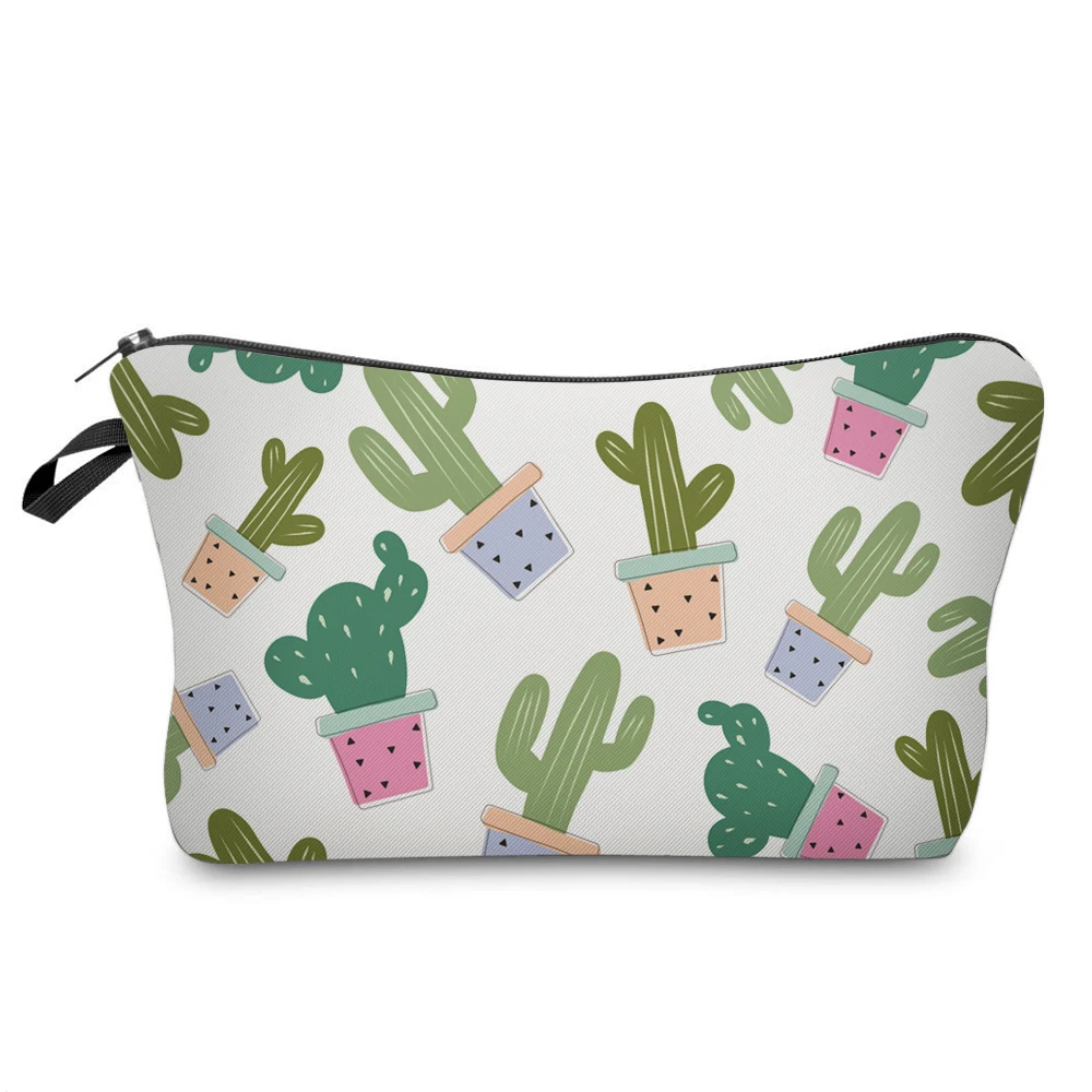 

3D Printing Cactus Cosmetic Bags Cute Necessaries for Girls Makeup Travelling