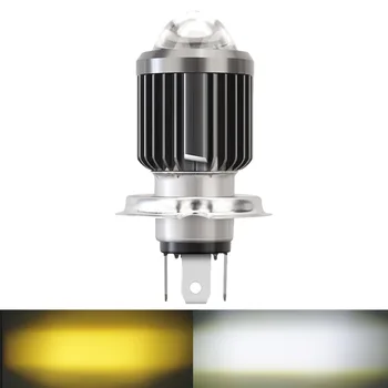 

1pcs H4 BA20D LED Motorcycle Headlight Blub 12V 3000LM white 6500K+3000K Moto Light CSP Chip HS1 H6 Scooter Motobike Head Lamp